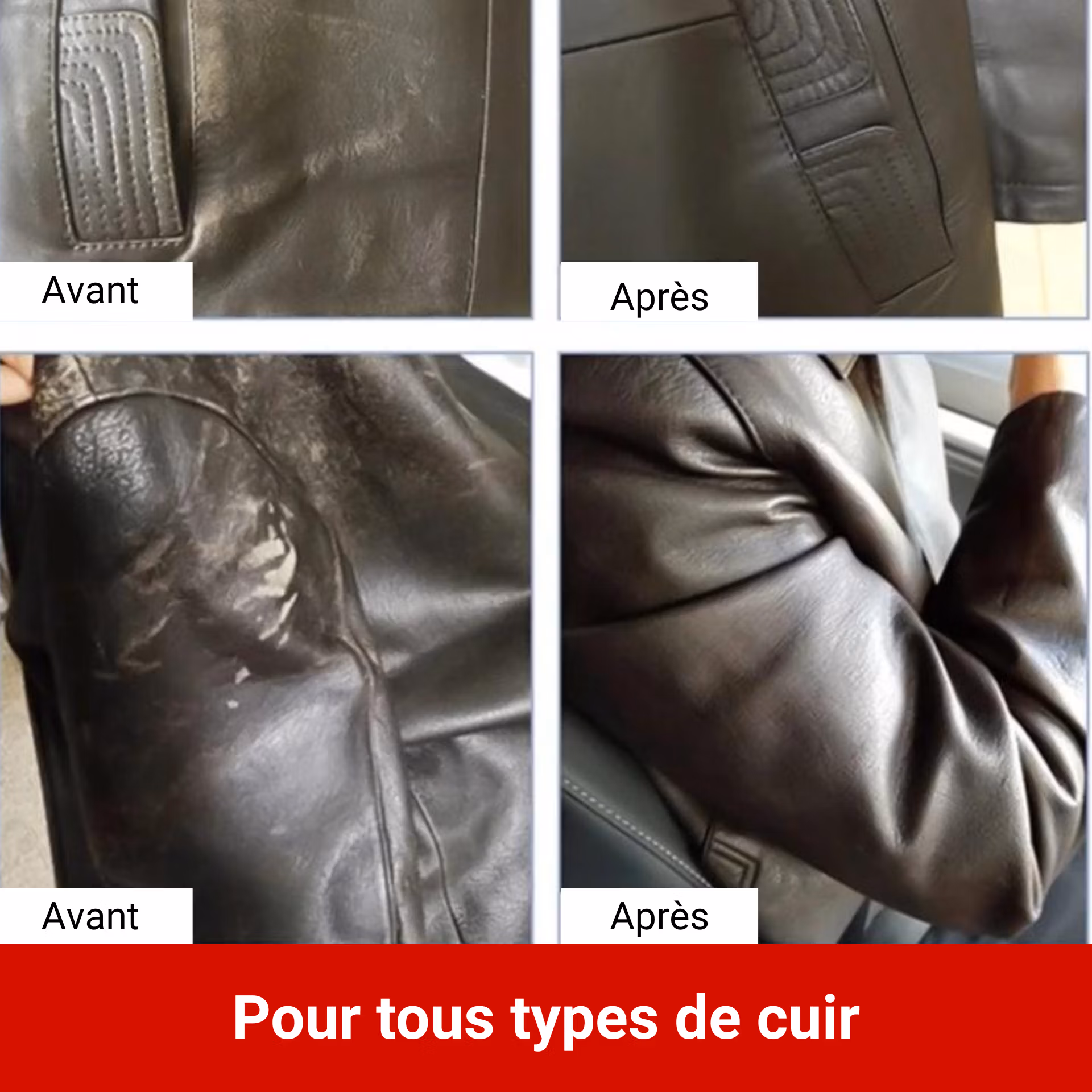 Teinture Cuir Rénovatrice Haute Couvrance 50ml - Réparation Usure et Griffures - Restauration Couleur Sièges, Volant et Intérieur Auto – Image 5