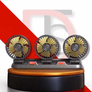 Ventilateur Voiture Triple Tête – Rotation 360° Haute Puissance – Flux d&rsquo;Air Réglable pour Tableau de Bord SUV, Camion et Van