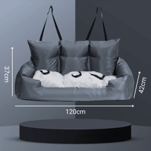 Siège Auto Chien XXL 120cm – Ultra Confortable et Étanche – Panier de Voyage Géant avec Rebords de Protection et Sécurité