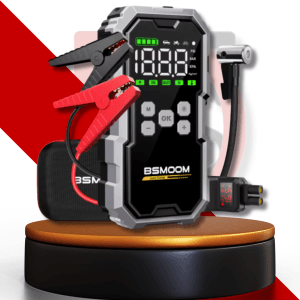 Booster Batterie Voiture 7000A Portable – Démarreur Puissant 12V – Gonfleur Pneus Portable 10 Bars Intégré – Essence & Diesel Haute Capacité