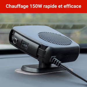 Chauffage Voiture Puissant 150/200W – Dégivreur Pare-Brise 12V Haute Performance – Fixation Adhésive & Chaleur Instantanée