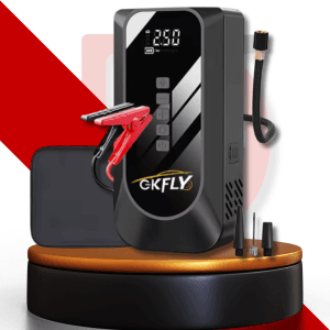 Booster Batterie portable 2000A + Gonfleur Pneus Intégré 10 bars – Jump Starter 12V Essence & Diesel – Compresseur Digital & Secours Auto HD