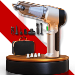 Aspirateur Souffleur 15000Pa Sans Fil – Puissant 100W 2-en-1 – Pack 8 Embouts Détailing Auto – Nettoyage Profond Habitacle