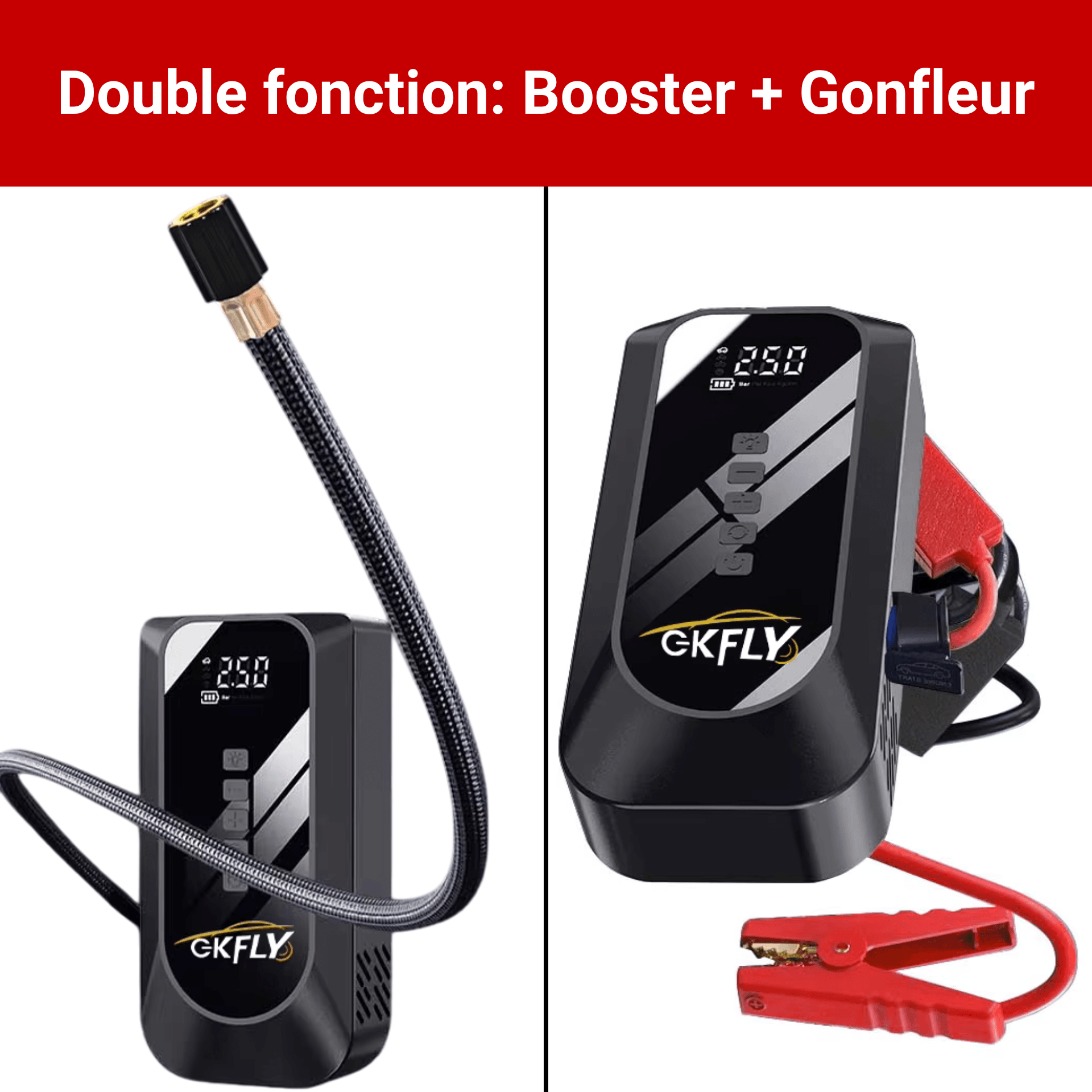 booster batterie avec gonfleur