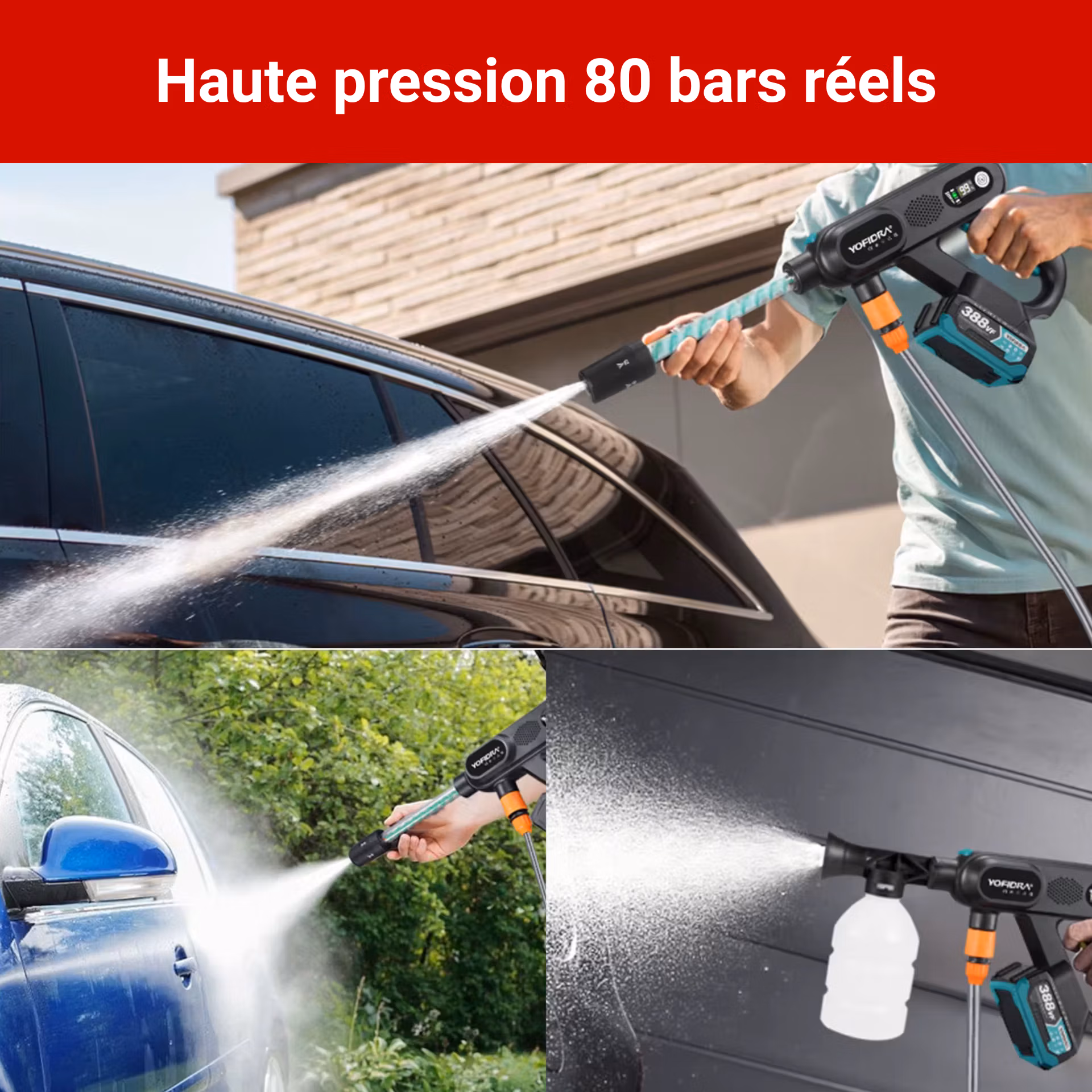 nettoyeur haute pression sans fil puissant