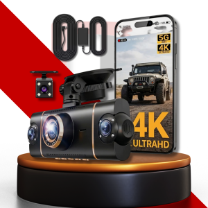 Dashcam 360° 4K avec application connectée et mode parking