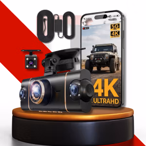 Dashcam 360° 4K avec application connectée et mode parking