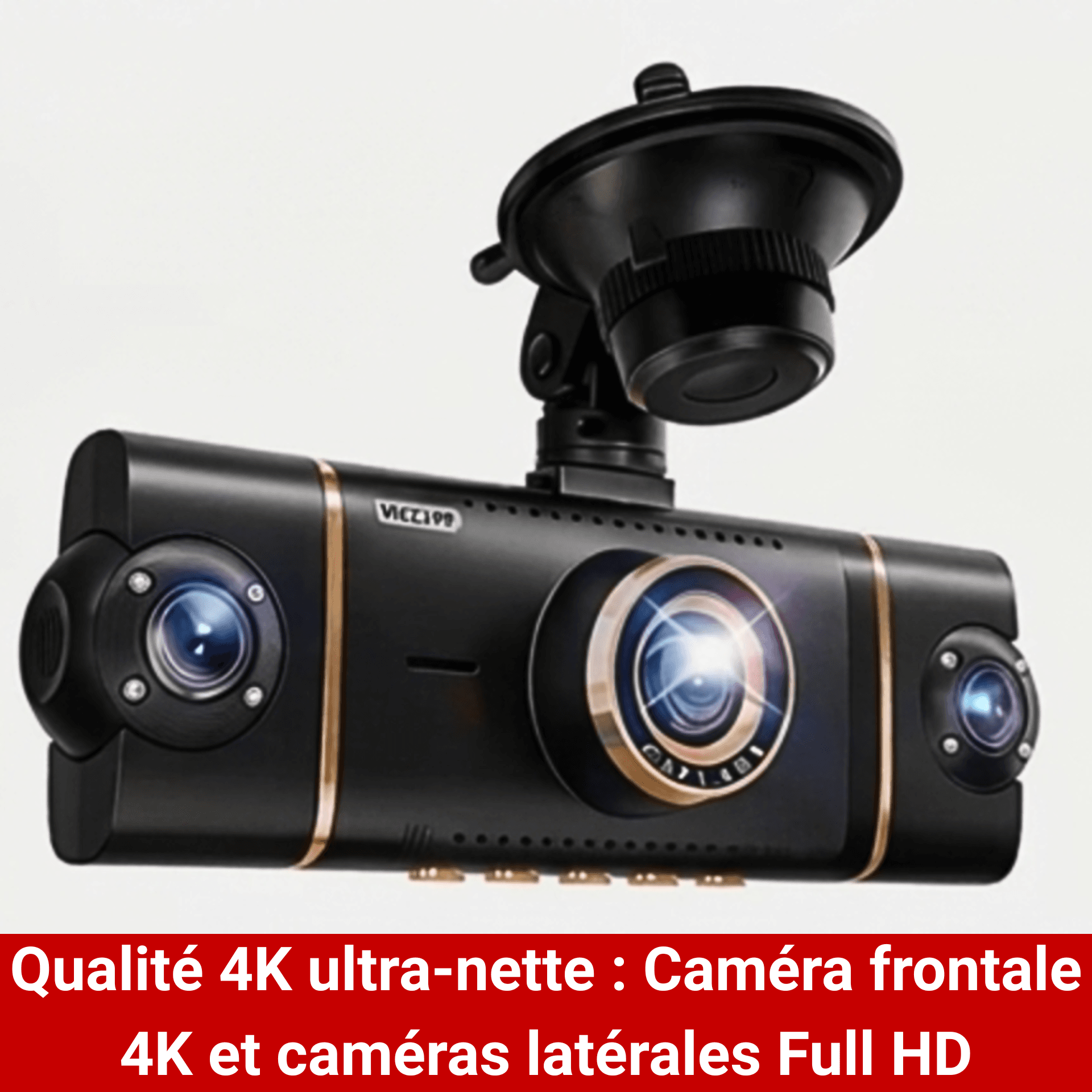 Dashcam 4K Ultra-HD caméras avant et Full HD caméras latérales