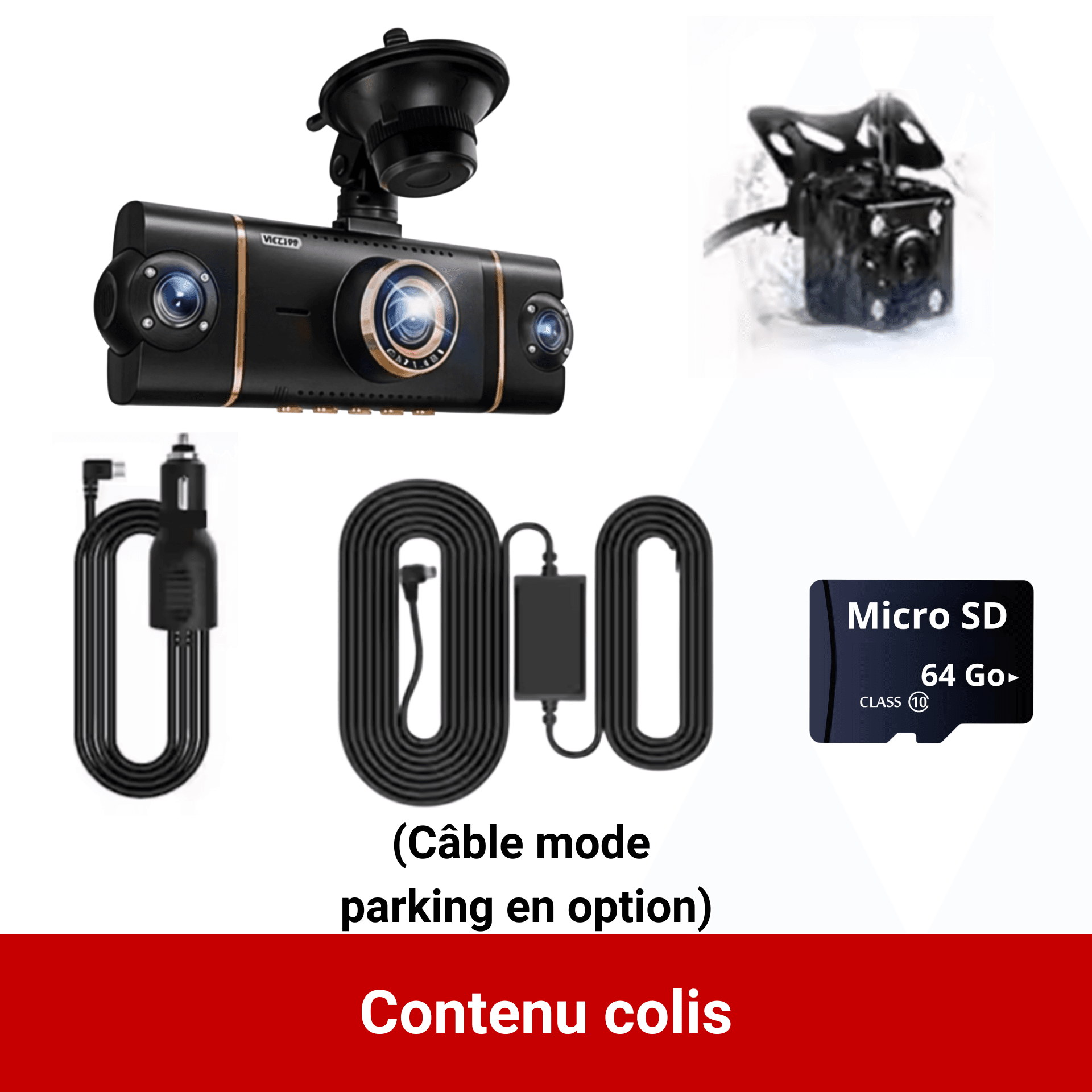 dashcam voiture 360° 4K