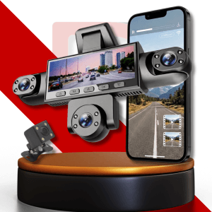 Dashcam voiture 360° 5 caméras Full HD, Application connectée, mode stationnement et vision nocturne  