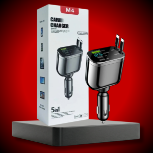 Chargeur prise allume-cigare 5 ports (2 USB-C mâles / 2 USB-C femelles + 1 USB)