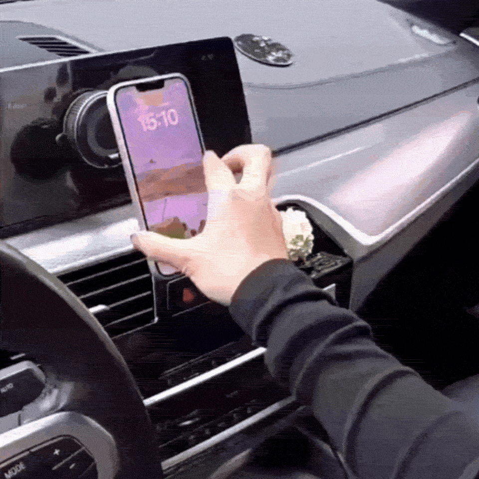 support téléphone voiture ventouse avec chargeur à induction